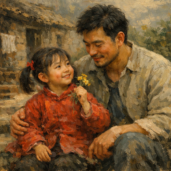 一个小女孩和爸爸的对话